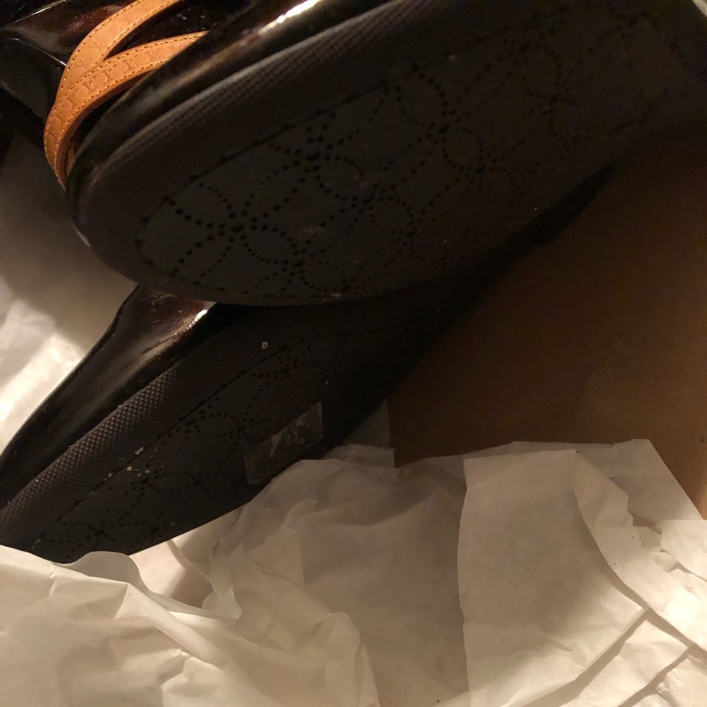 Louis Vuitton patent leather wedge knee boots - Picture 6 of 6